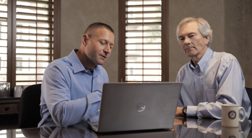a cybersecurity expert providing tips to a business owner